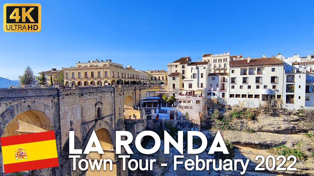 4k Walking Tour of Ronda, White Andalusian Town in Costa del Sol