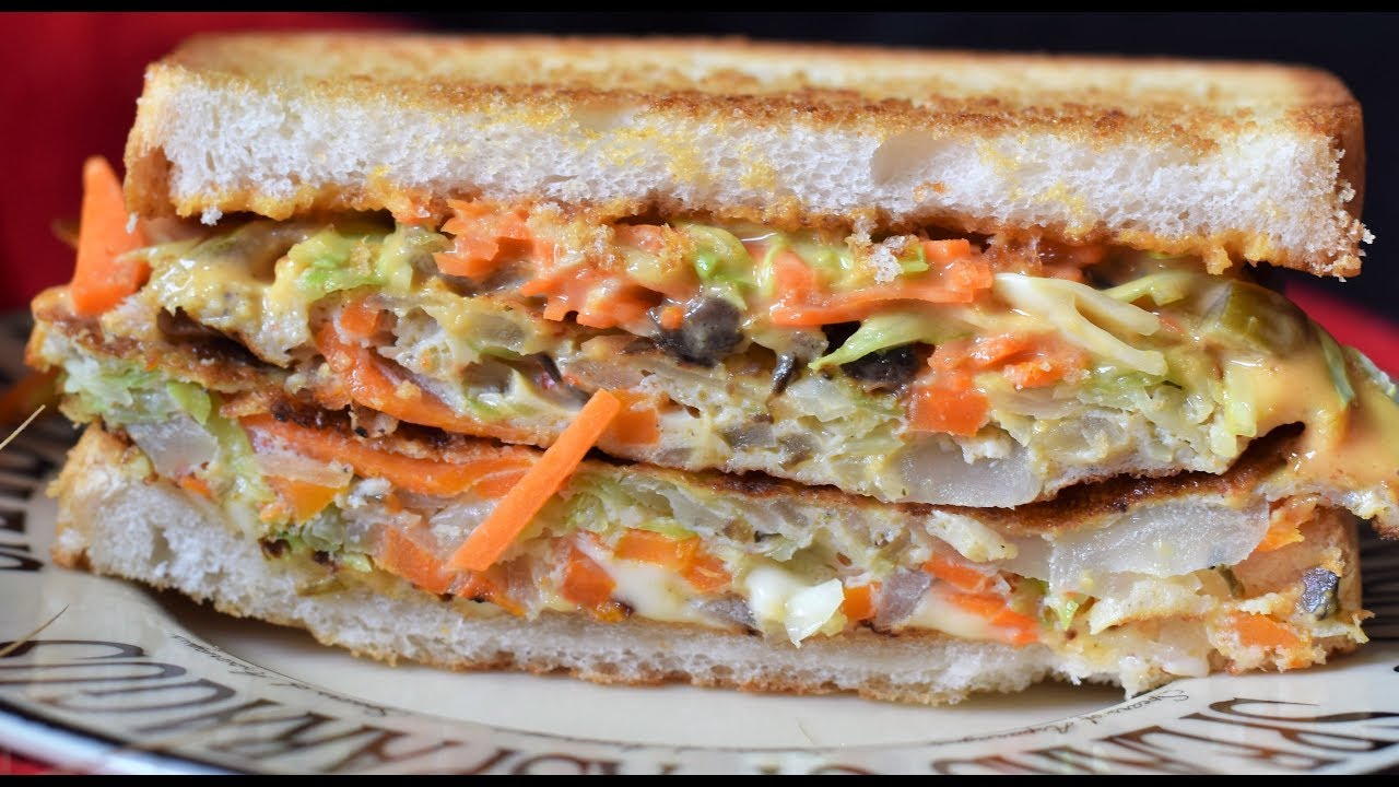 Egg & Cheese Sandwich | Breakfast Toast | Vegetable Omelette