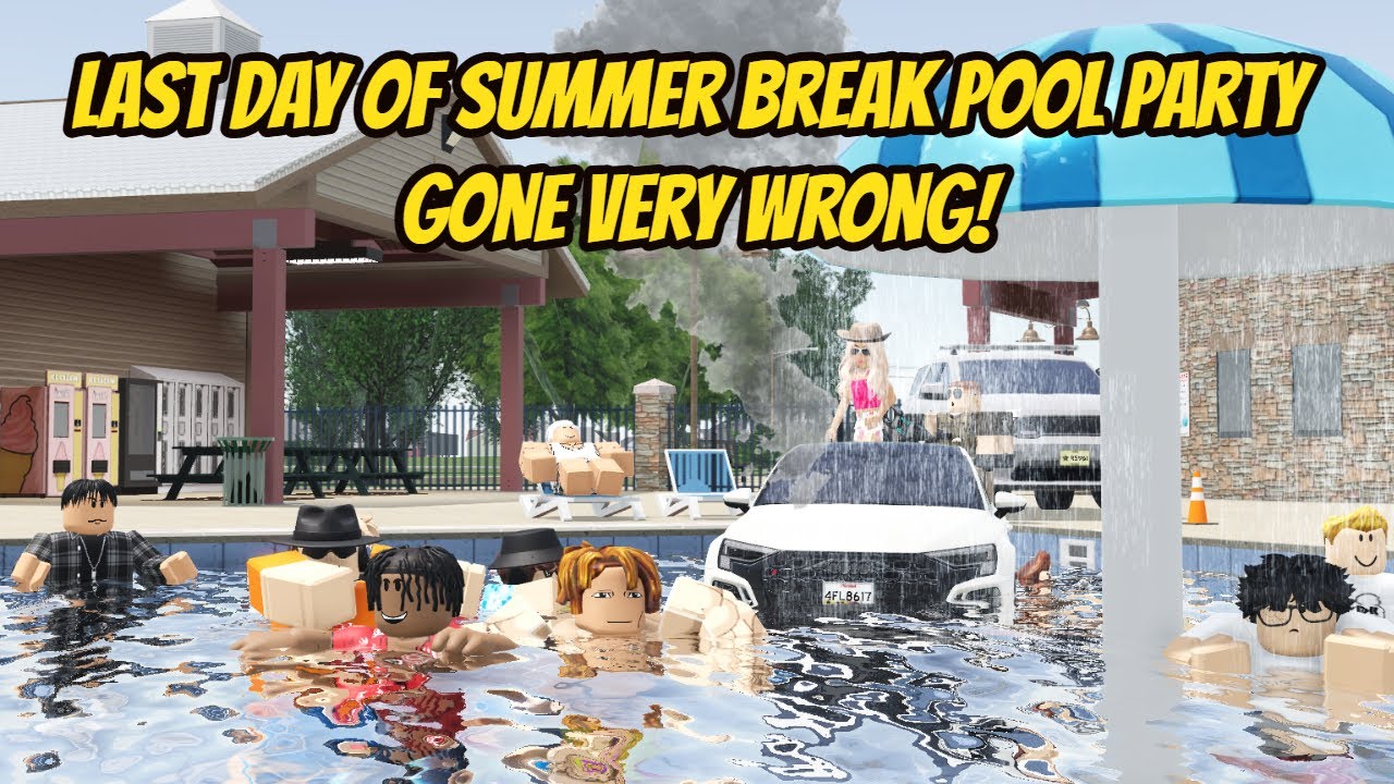 Greenville, Wisc Roblox l *HUGE* Last Day of Summer POOL PARTY *GONE WRONG* Roleplay