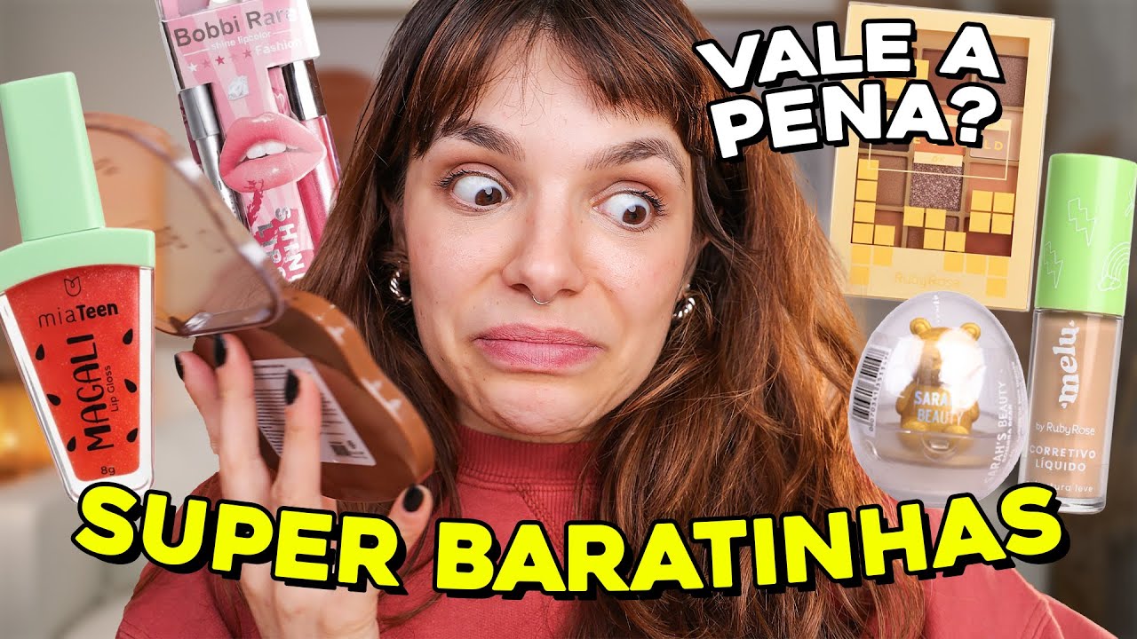 TESTANDO MAQUIAGENS BARATINHAS | GABRIELINHA RAIZ 🗣️