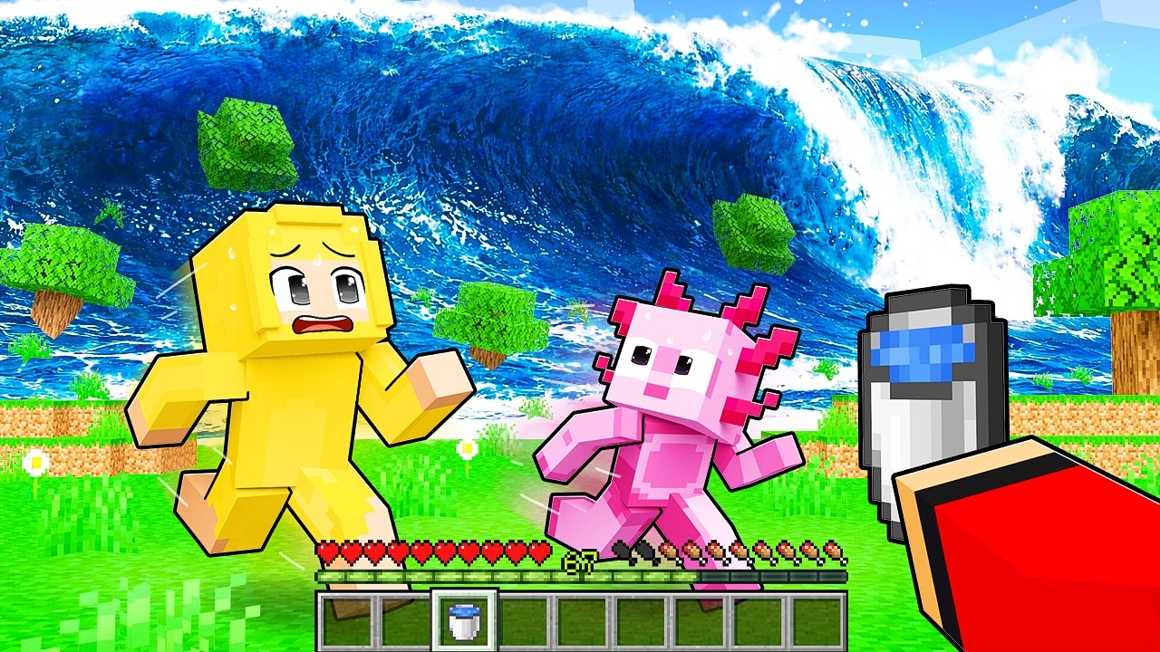 Realistic Water Tsunami in Minecraft...