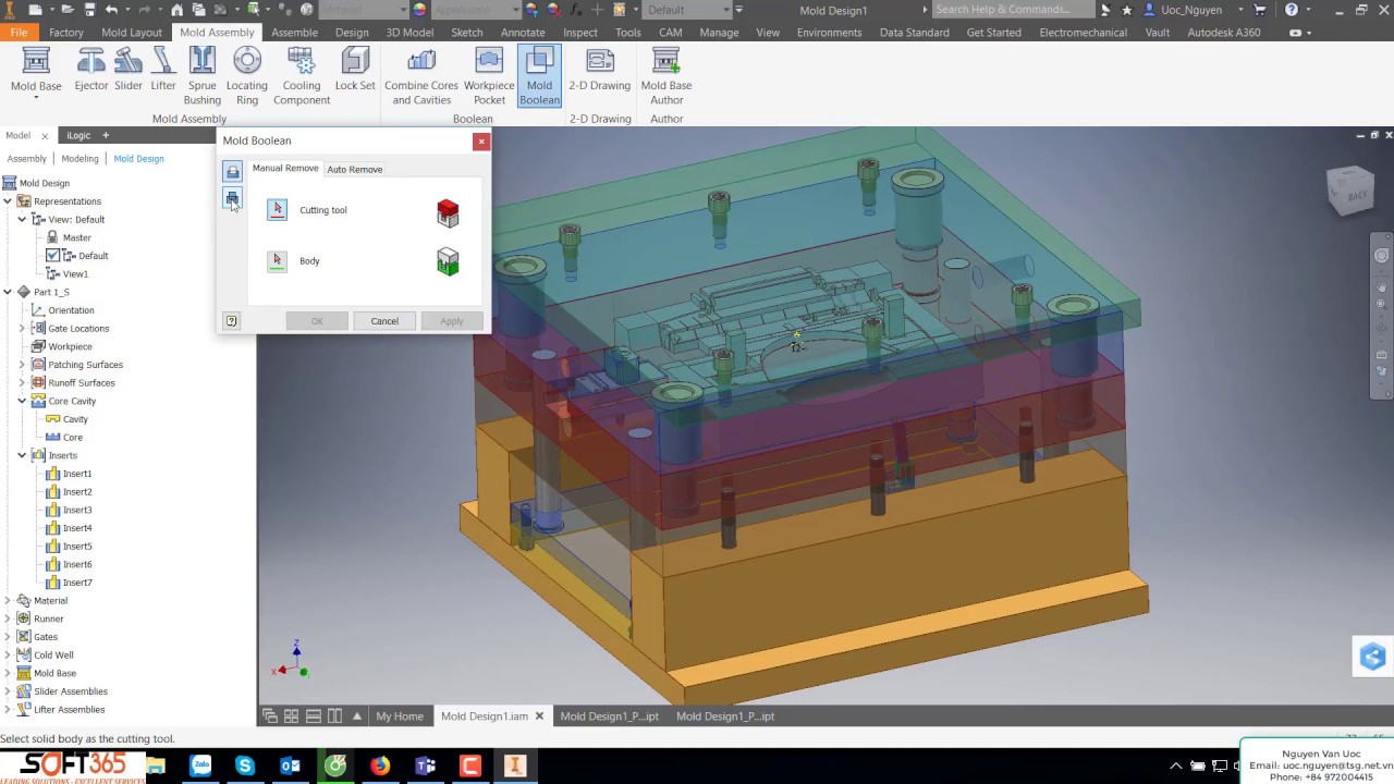 Mold design on Inventor Profeesional 2018