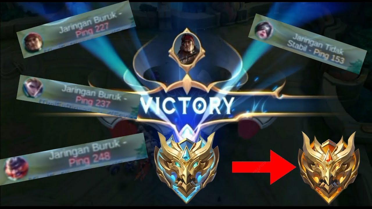 Detik² menuju glory!! 1 team ngelag semua!? Bahkan sampe di kira ada yang make hack!! - MobileLegend