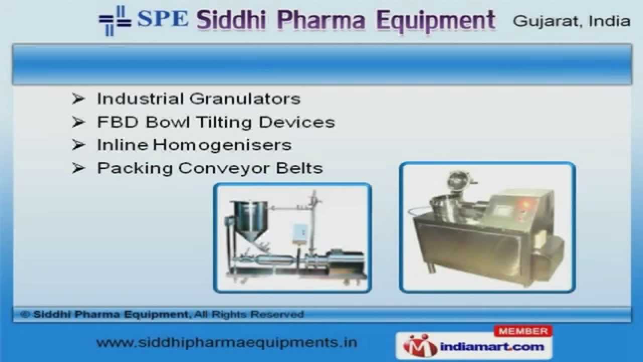 Pharmaceutical Processing Machines by Siddhi Pharma Equipment, Vapi
