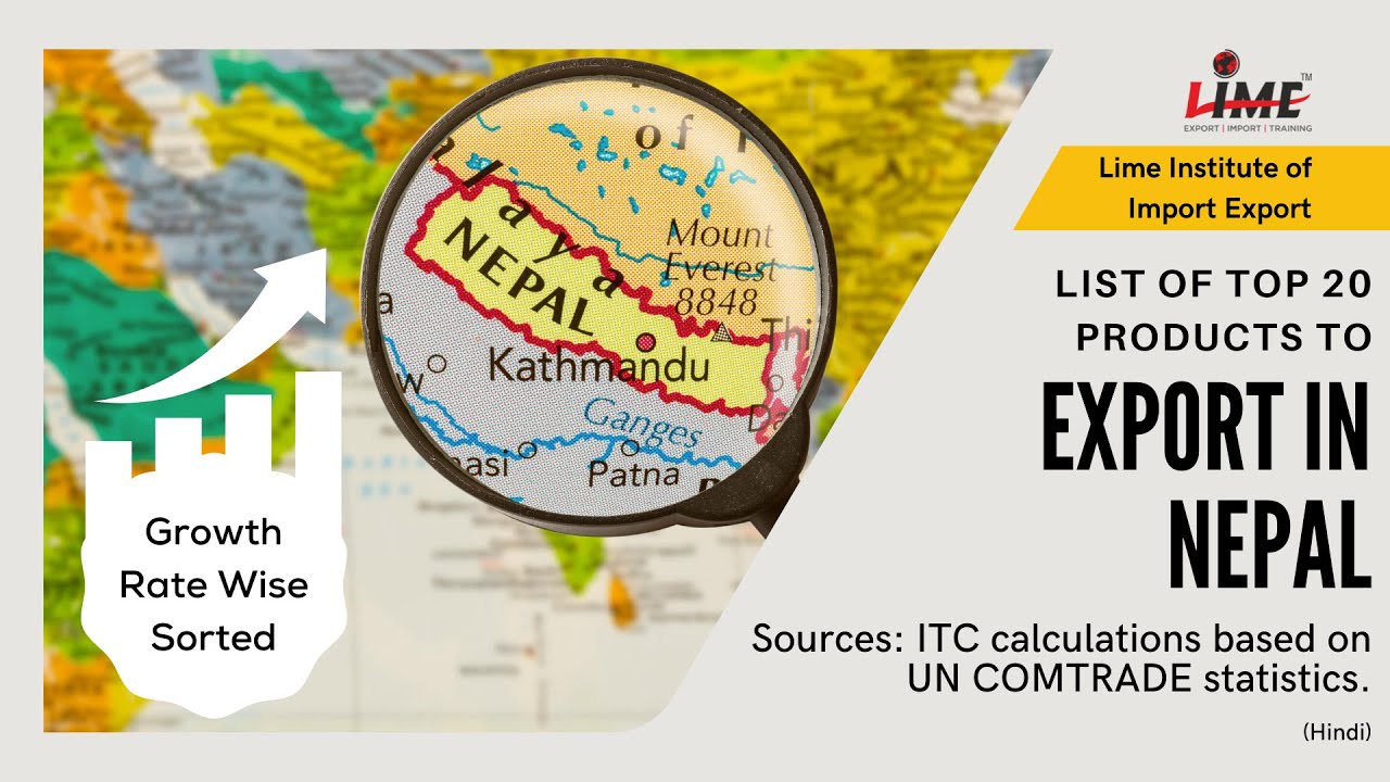 Highest Growth Rate Wise Top 20 Products to Export in Nepal from India, Best Opportunities in Export