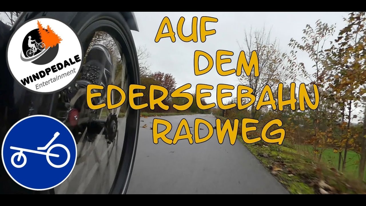 HP Velotechnik Scorpion FS 20 - Auf dem EderseebahnRadweg     I LIEGERAD I RADTOUR I SUBTITLES I