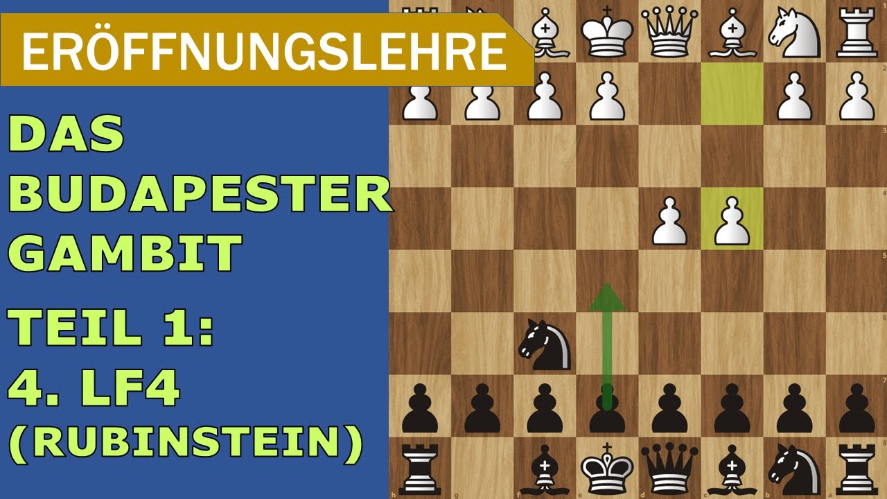 Eröffnungswissen: Lernt das Budapester Gambit  (Teil 1: Die Rubinstein-Variante Lf4)