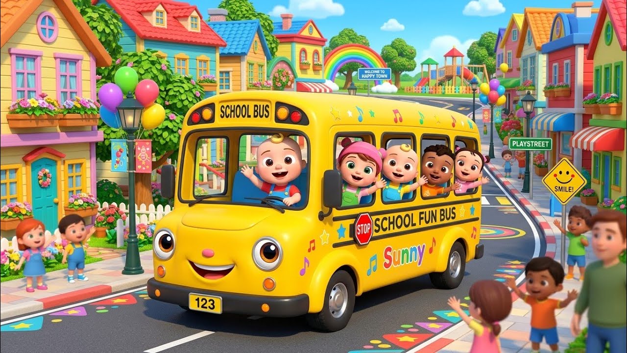 Beep Beep Bus With Baby | Fun Bus Song for Kids | Baby Nursery Rhymes | Counting Song