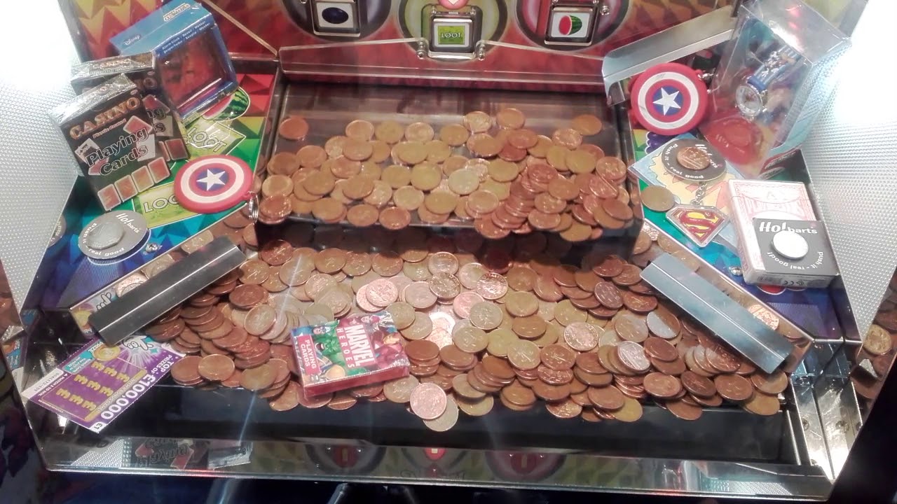 COIN PUSHER £10 NOTE AND SCRATCH CARD WIN