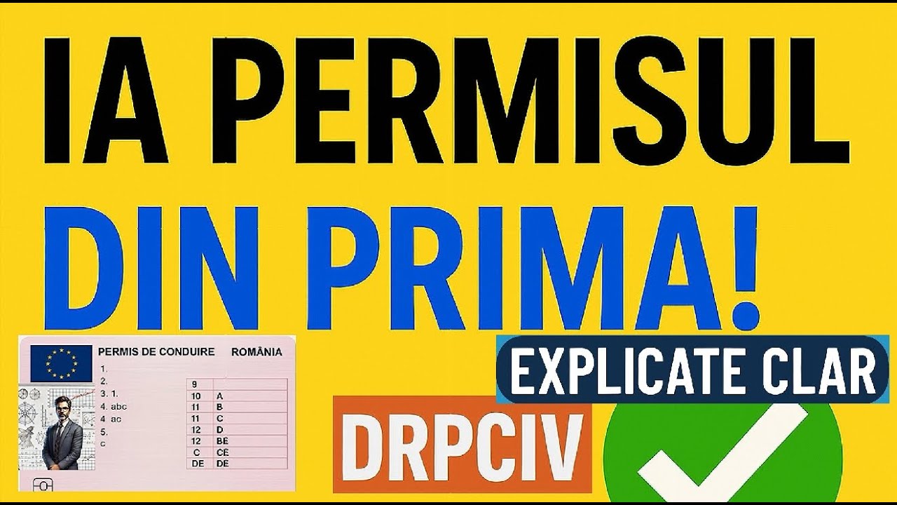 Simulare 100% realistă ca la examen!Vrei să iei permisul?Chestionar DRPCIV 2026 Rezolvat pas cu pas
