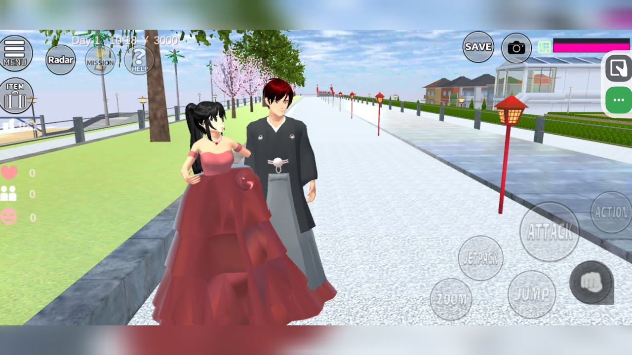 How to make Beautiful attractive dark red Gown 👗🤩 in Sakura Simulator ❤️🥳