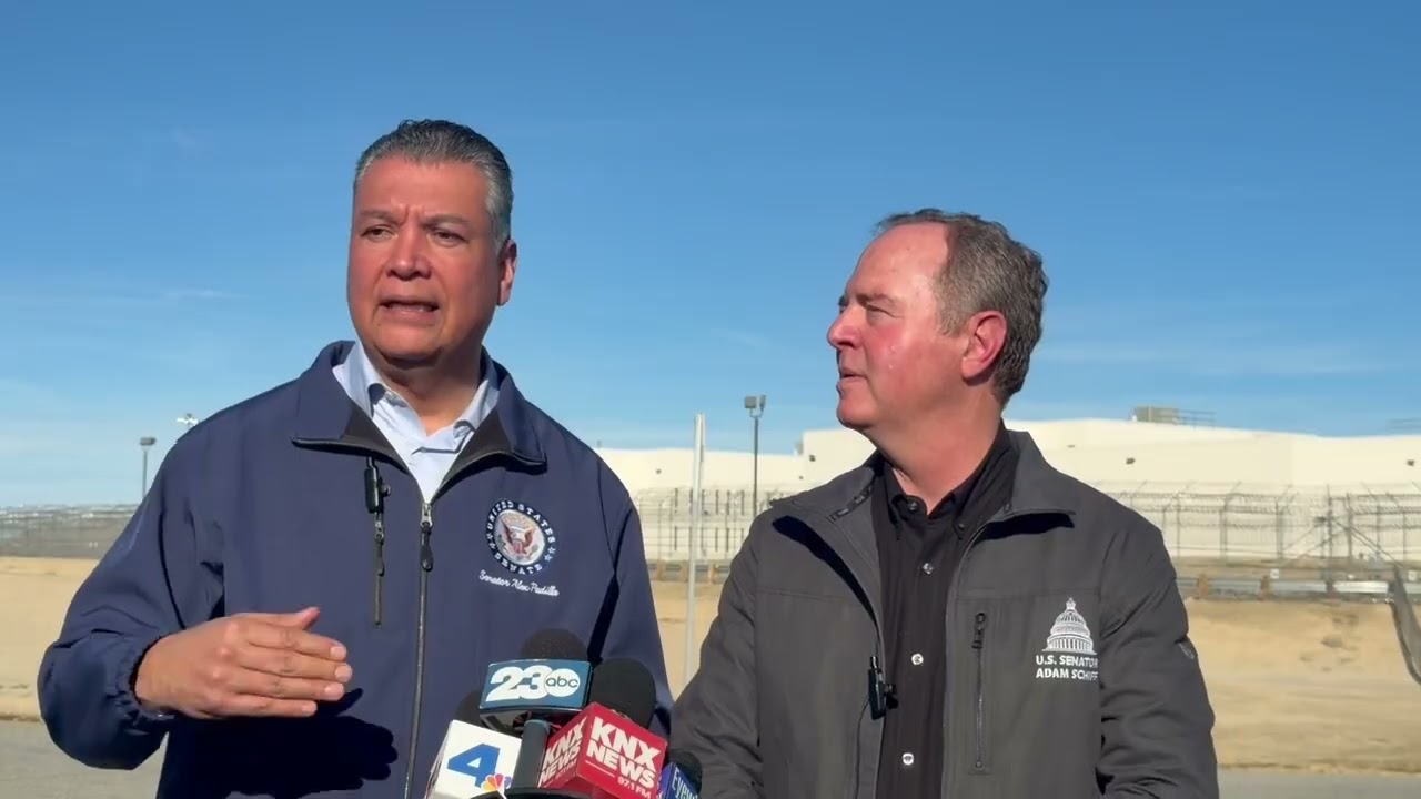 Падилья и Шифф осматривают иммиграционный центр в первый год депортационной кампании Трампа | Исп...