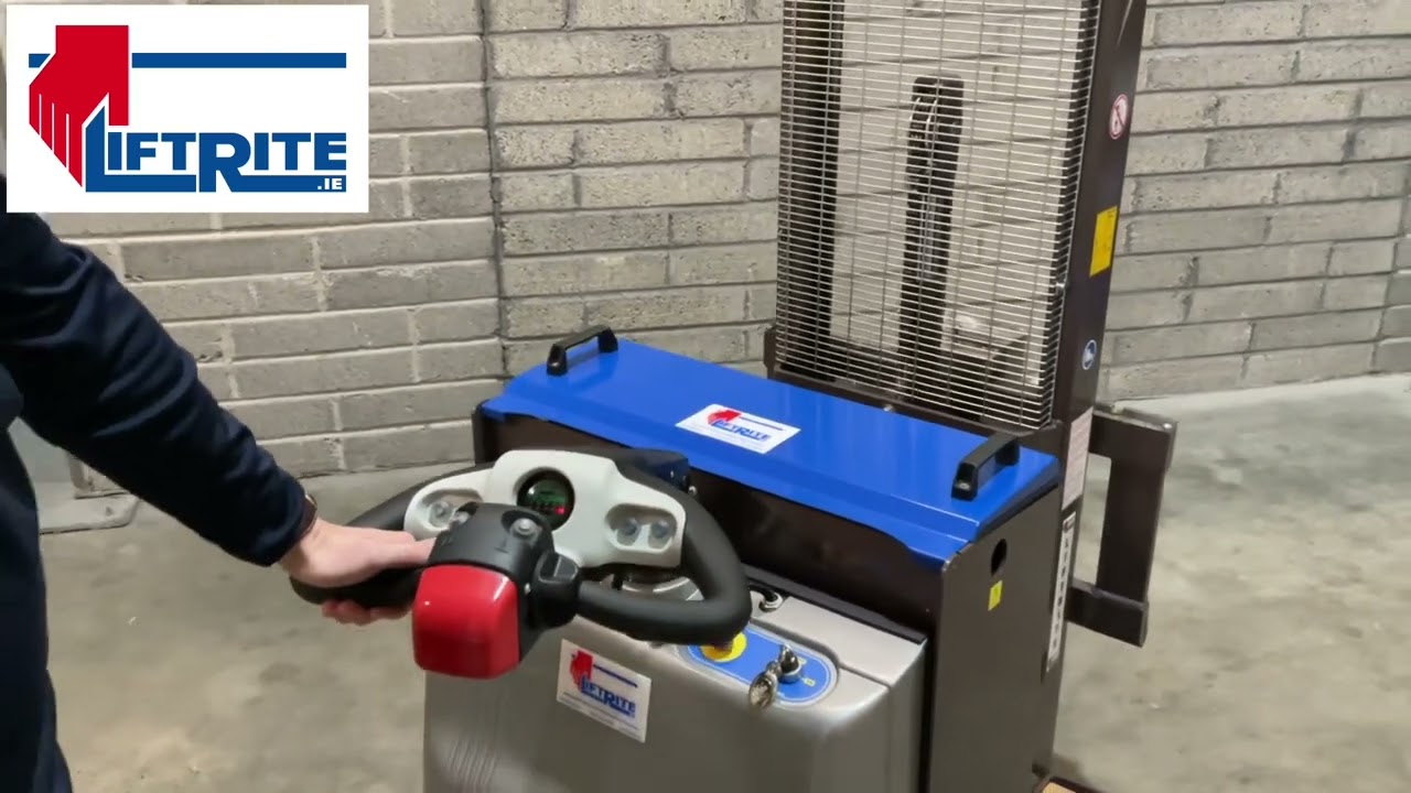 Counterbalance Stacker Truck with Bespoke Prong for Lifting Reels up to 500kg | Lift Rite Ltd