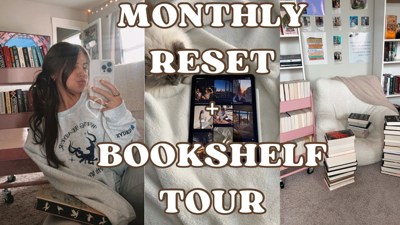 November monthly reset + bookshelf tour 📚🍂