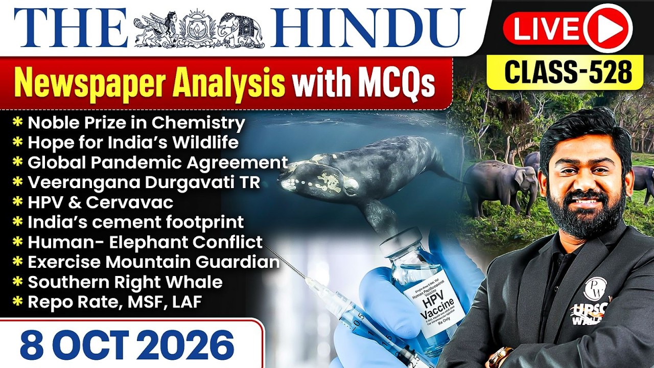 The Hindu Analysis - 8th October | The Hindu Newspaper Today with MCQs | Aasim Sir