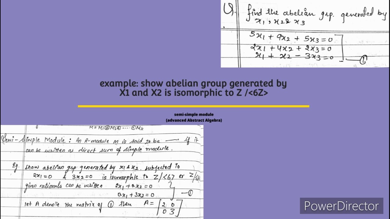 Abelian group generated by X1 and X2 isomorphic to Z/6Z or Z/8Z (part-3)