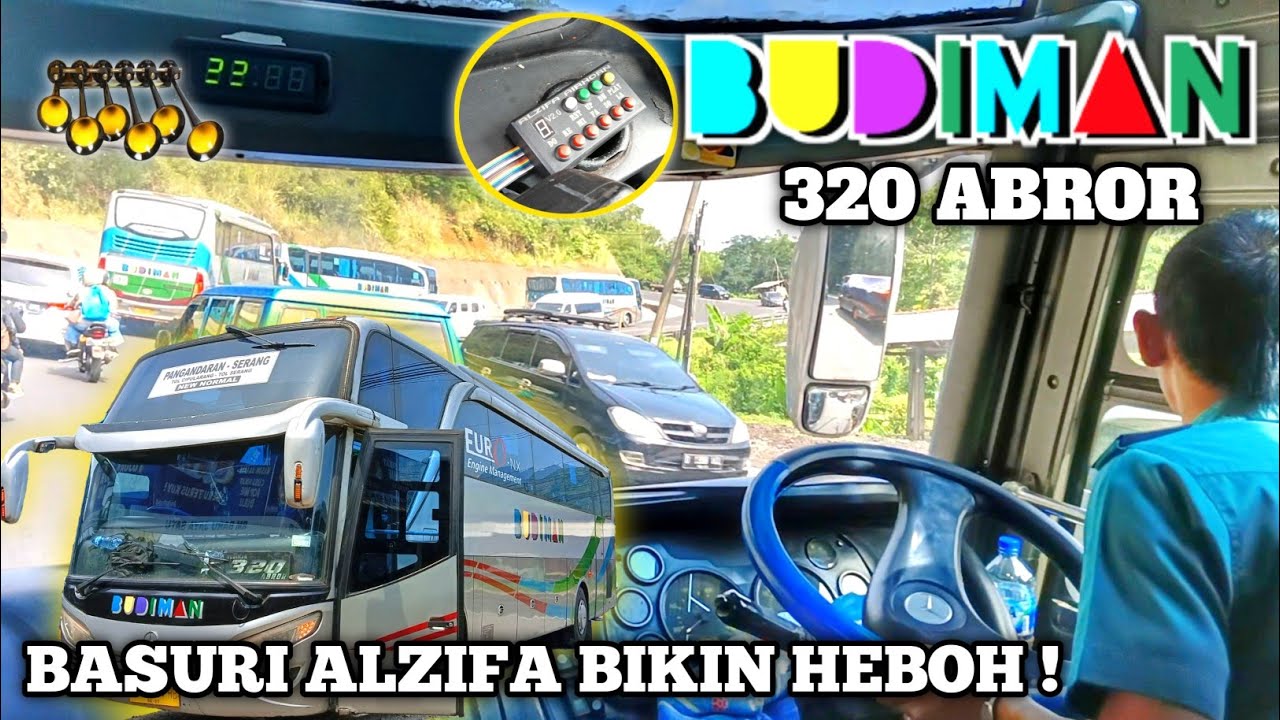 Telolet BUDIMAN Bikin Heboh Penumpang 🤩 Trip Bus BUDIMAN 320 ABROR Ciamis - Serang