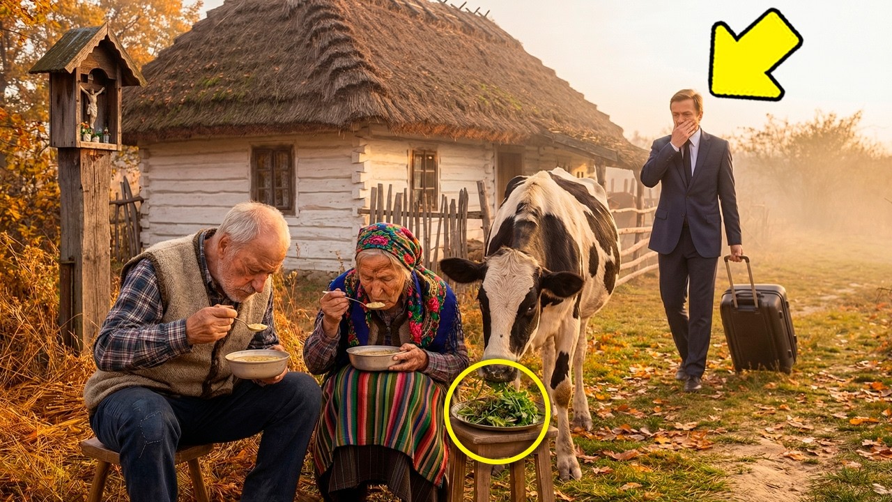 Syn wygrał na loterii i wrócił… Zastał rodziców jedzących paszę dla krów…