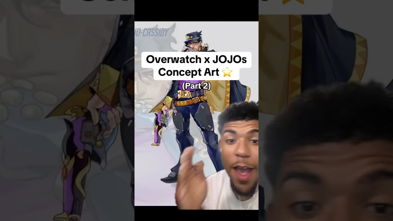 Концепт-арт OVERWATCH x JOJOs ⭐️ #gaming #fypp #overwatch #jojosbizarreadventure #jjba #jotaro