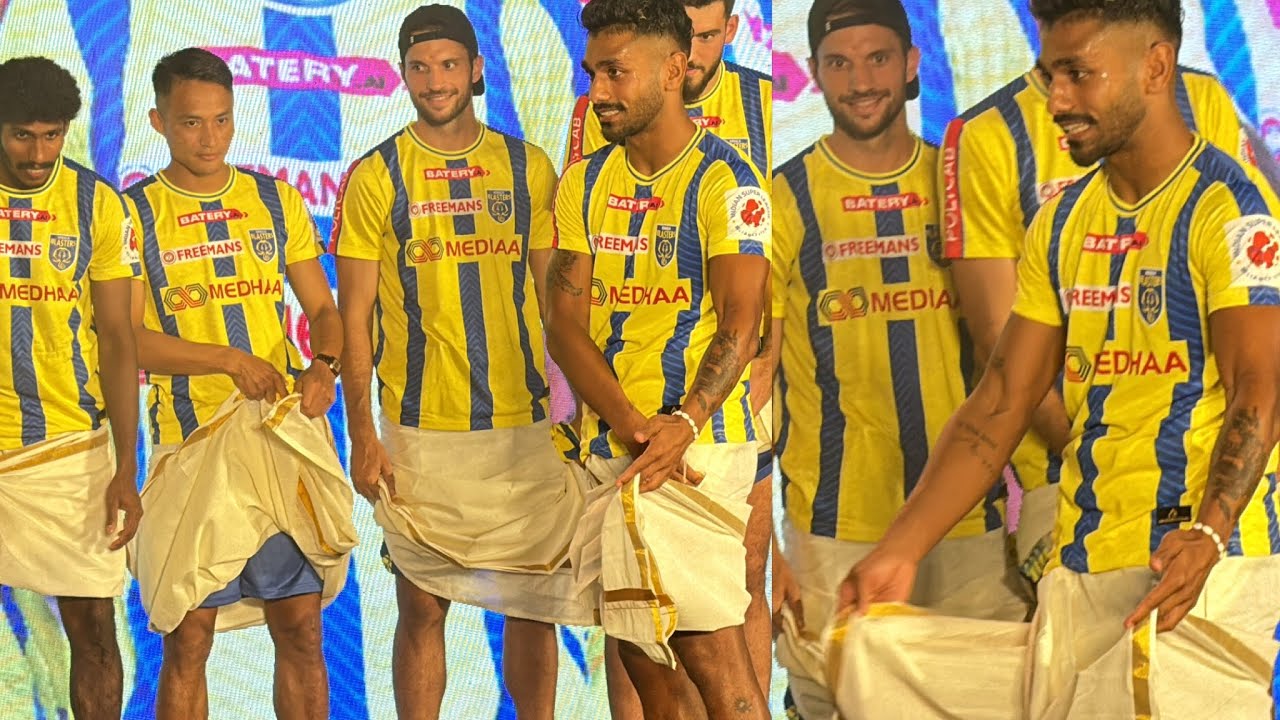 മുണ്ട് മടക്കിക്കുത്തി മാസ്സ് കാണിച്ച് രാഹുലും താരങ്ങളും! 😍👌 Kerala blasters team players funny