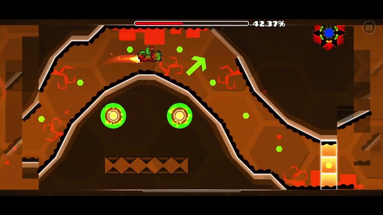 Forceful Hexagon от AntRocks42 100% - Geometry Dash (Самый сложный демон из списка Insane, 9 звёзд)