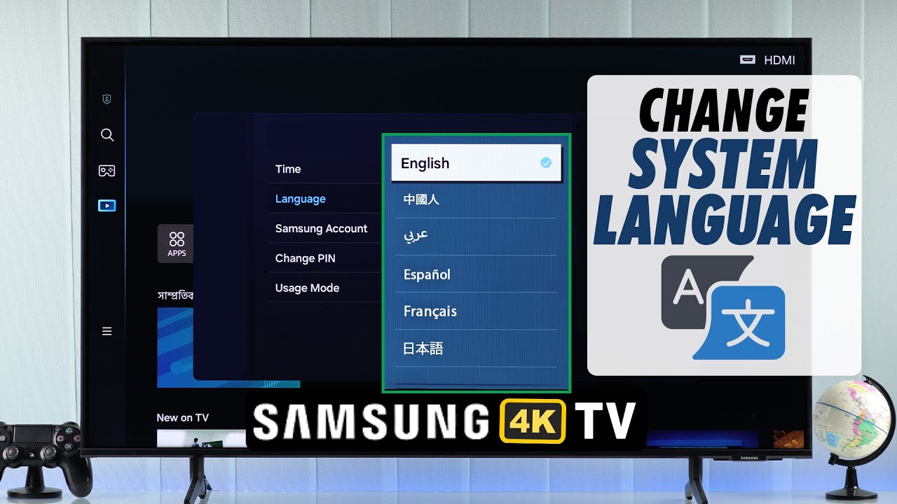 Samsung Smart TV How to Change System Language! [4K TV]