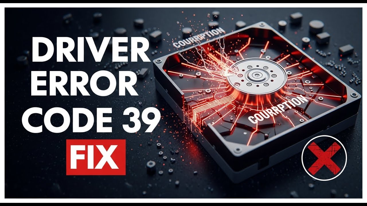 The Driver May Be Corrupted or Missing Error Code 39  ☑️ Code 39 Error