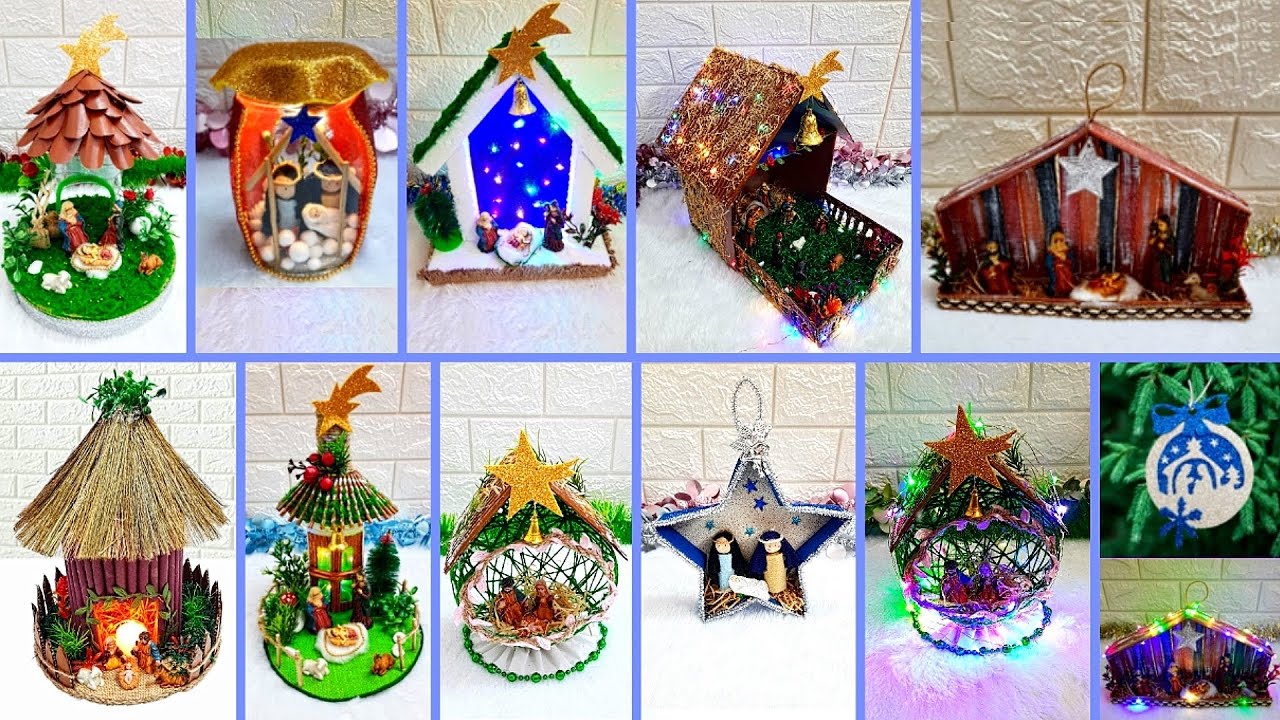 10 Low budget Handmade Christmas nativity scene | Best out of waste Economical Christmas craft idea