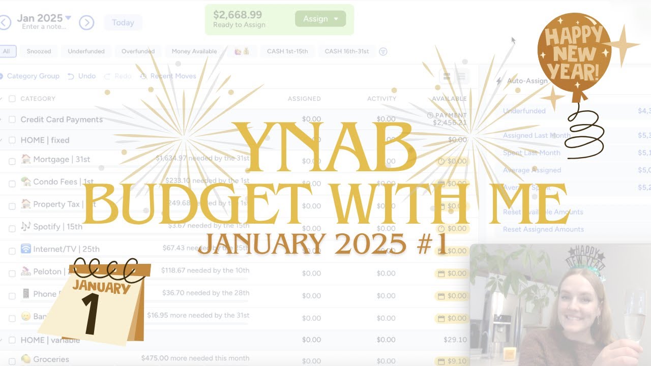 YNAB Budget with Me | ✨ НОВОГОДНИЙ ВЫПУСК 🥂 | Январь 2025 г. #1