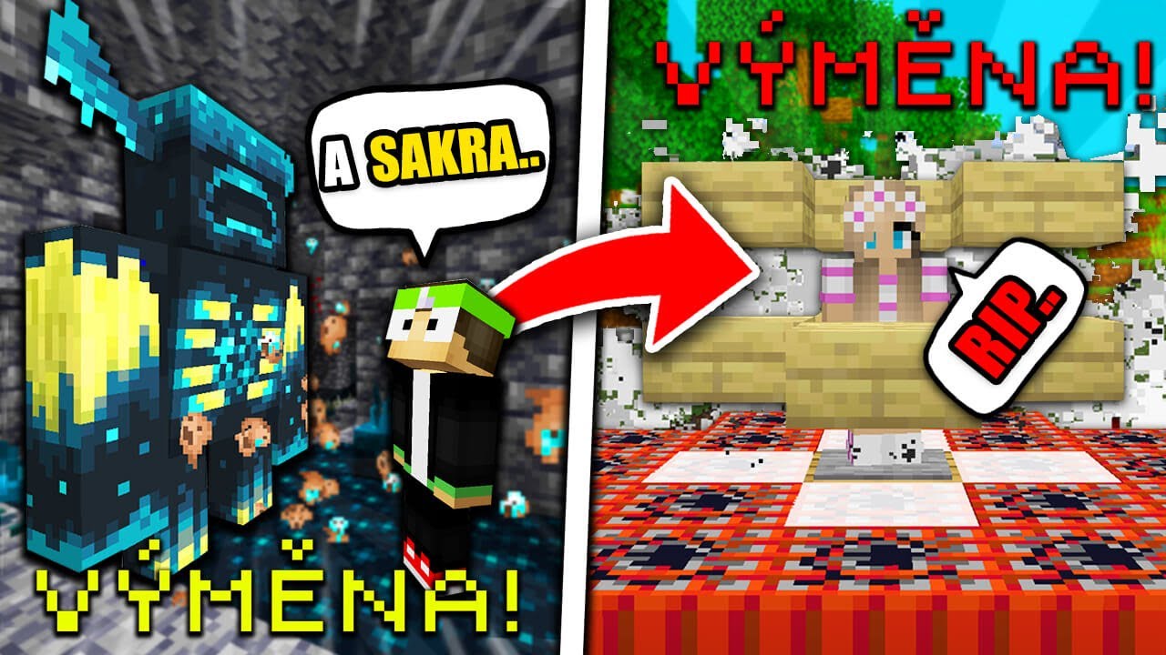 Výměna SMRTI 5 ! s Minecraft UČITELKOU !