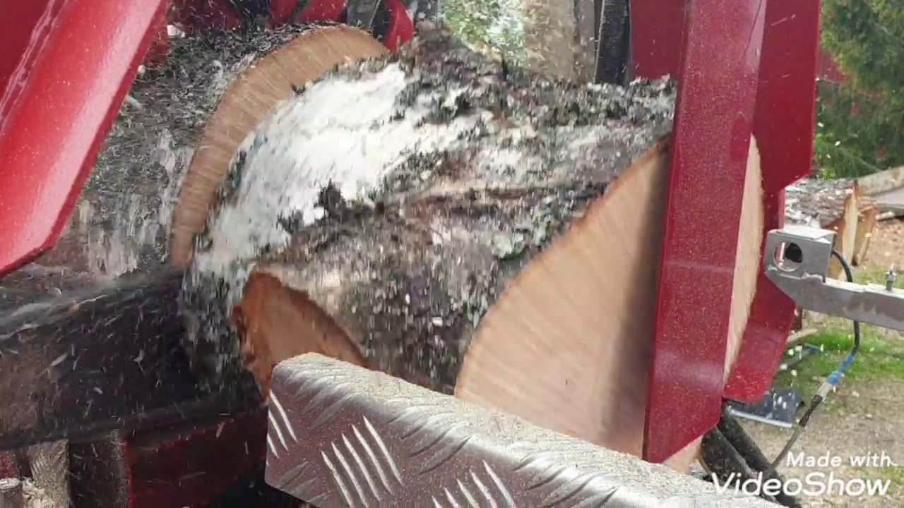 Homemade firewood machine testing.