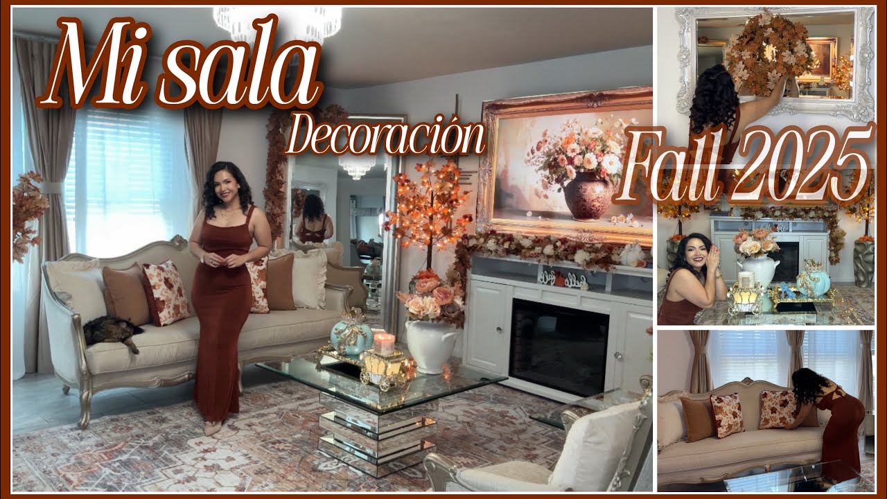 Nueva decoración Otoño 2025 🍁 Transformación de mi sala para Otoño  🍁 Ideas para decorar en Otoño 