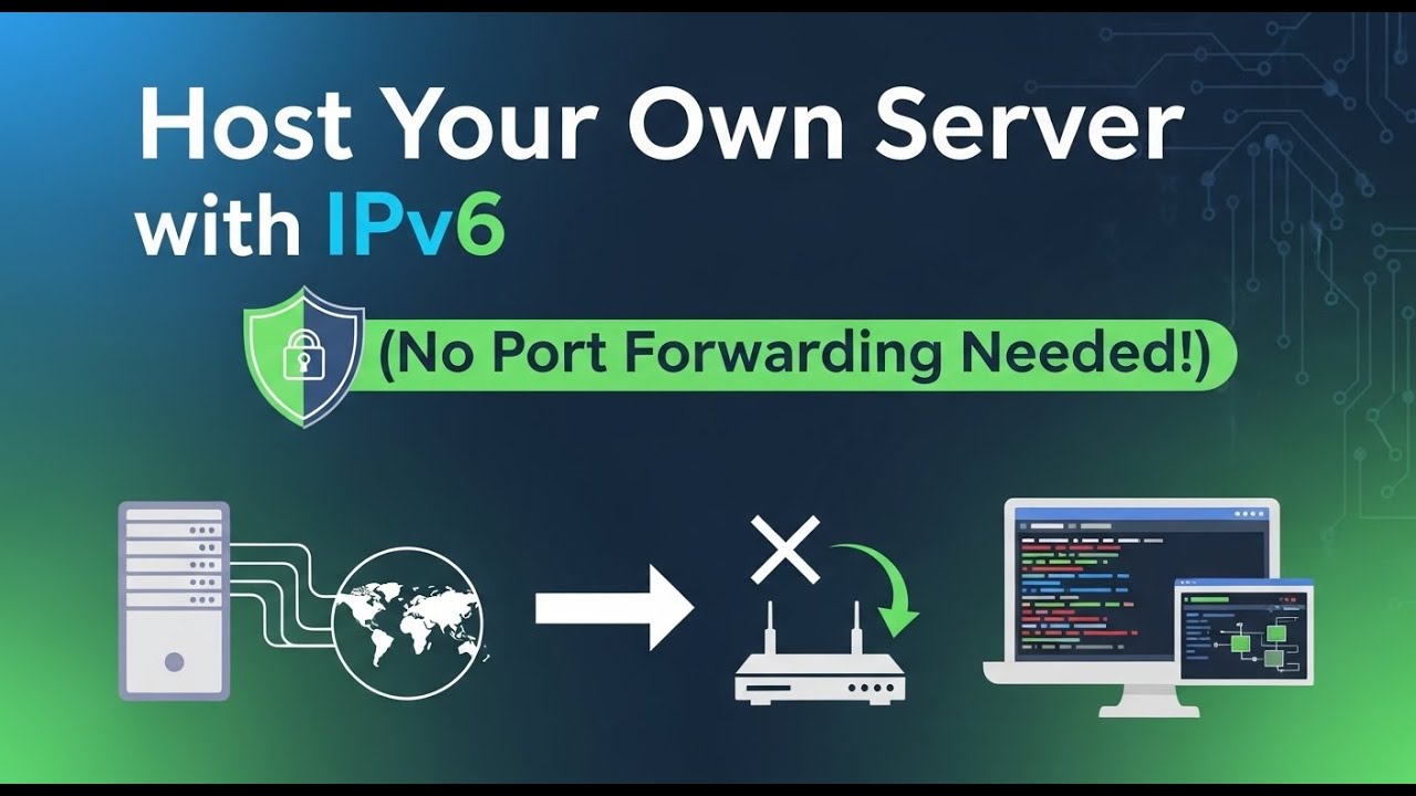 Host Your Own Server for FREE with IPv6 (No Port Forwarding Needed!)