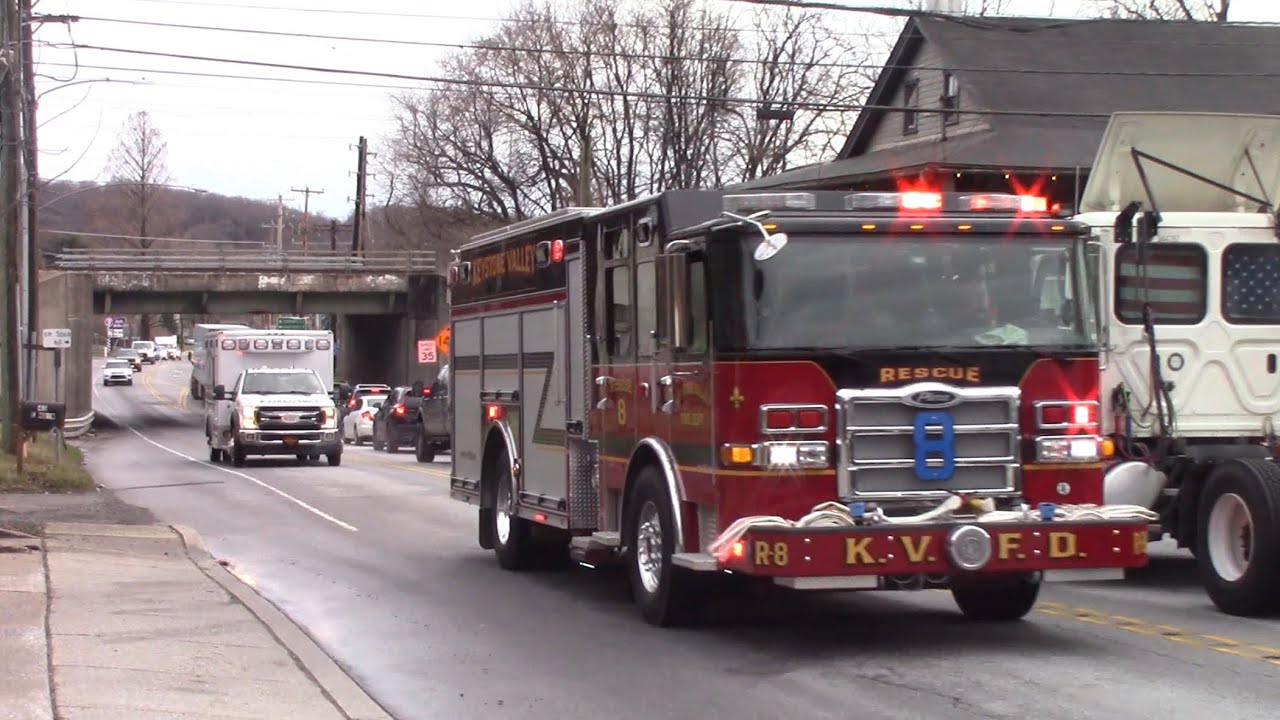 Keystone Valley Fire Department Rescue 8 and Ambulance 8-1 Responding 