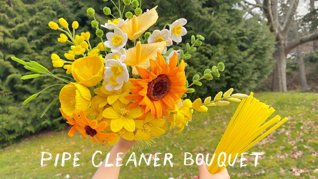 Ep.028: TUTORIAL | Sunshine Bouquet Seris Ep.1 Tulips | The  blooming pipe cleaner tulips