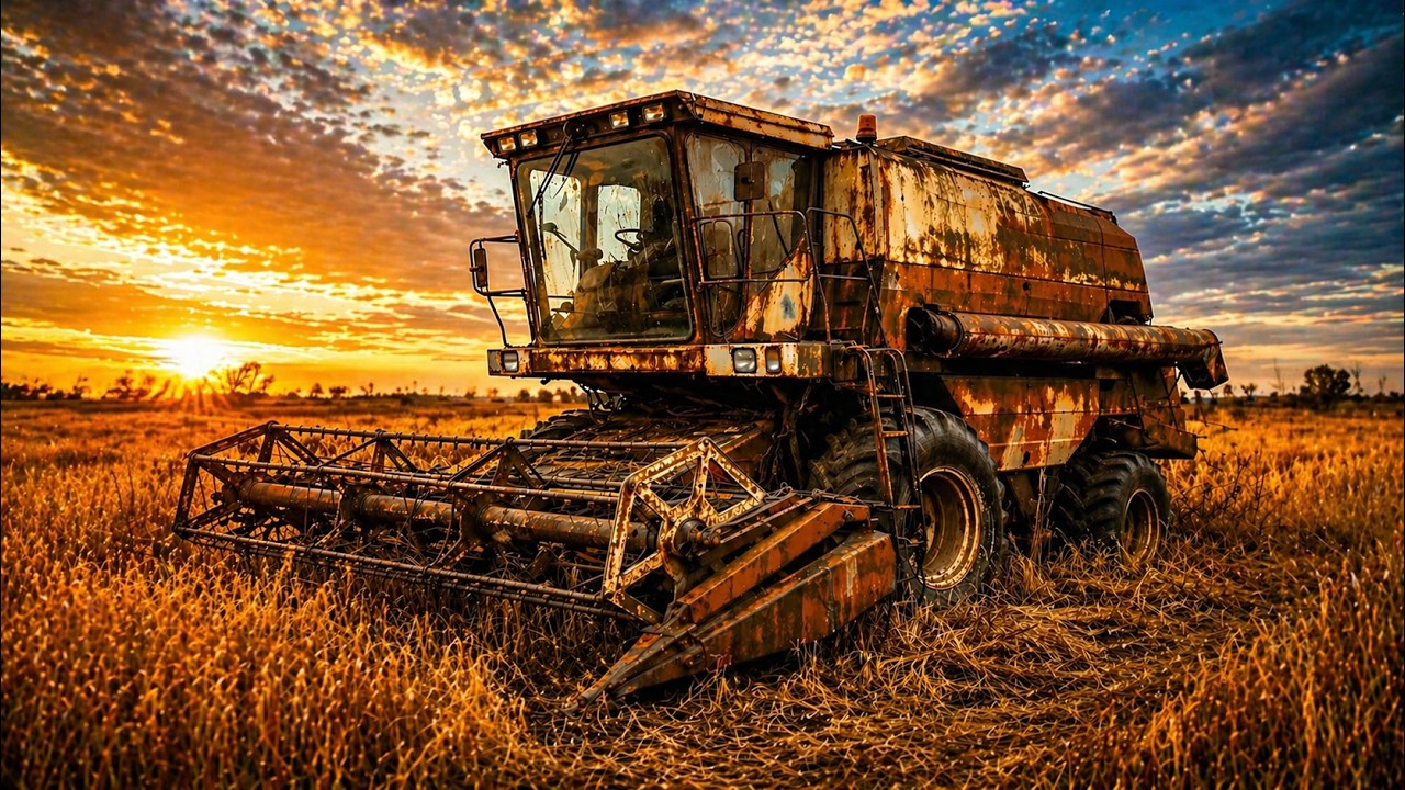Rusty Harvester Complete Restoration | Engine Rebuild