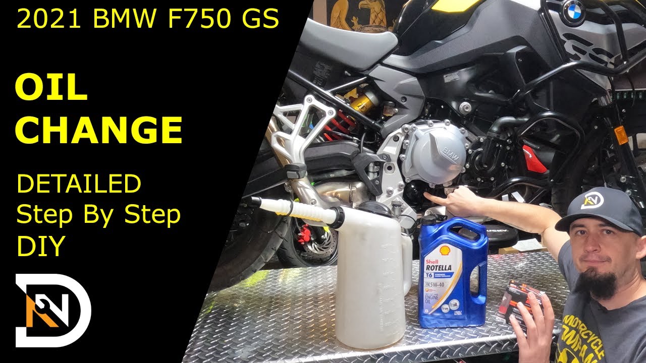 How to Change the Oil on a Motorcycle?  DETAILED STEP-BY-STEP DIY on a BMW F750GS F850GS Motorcycle