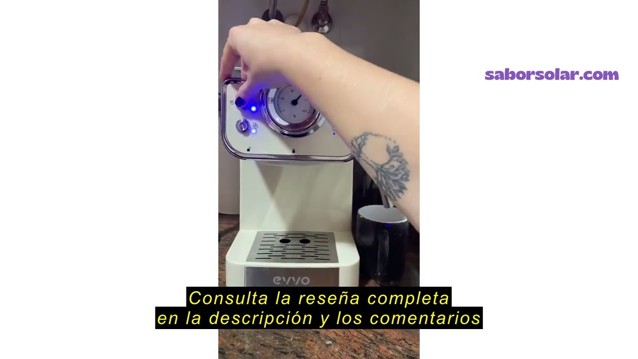 Reseña del EVVO Cafetera Espresso Intensa 10S - Bomba de 20 Bares, 1350W, Acero Inoxidable, Termo Bl