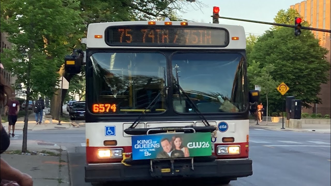 CTA Bus Ride 75 74th/75th From 75th/South/Shore To 79th/Red/Line New Flyer D40LF 2007 #1370