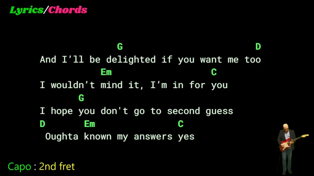 Waylon Wyatt I'd Be Delighted - lyrics chords vocals - backing track