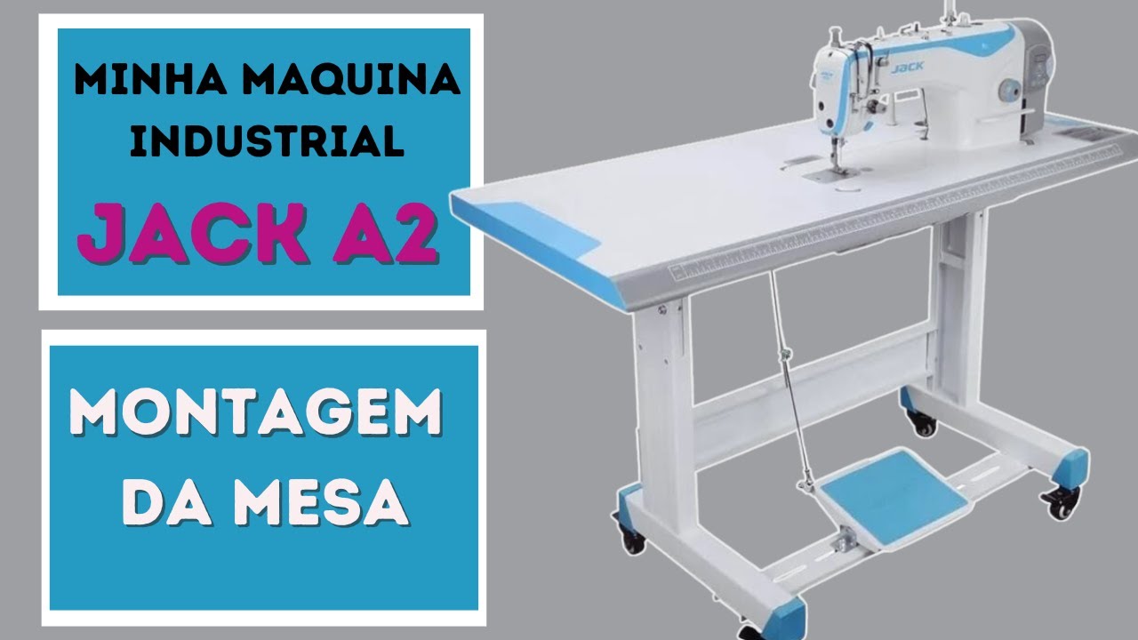 Como montar a mesa da máquina de costura industrial Jack - passo a passo