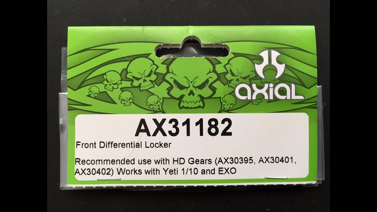 AX31182 Axial Front Diff Locker for Yeti - Assembly/Installation