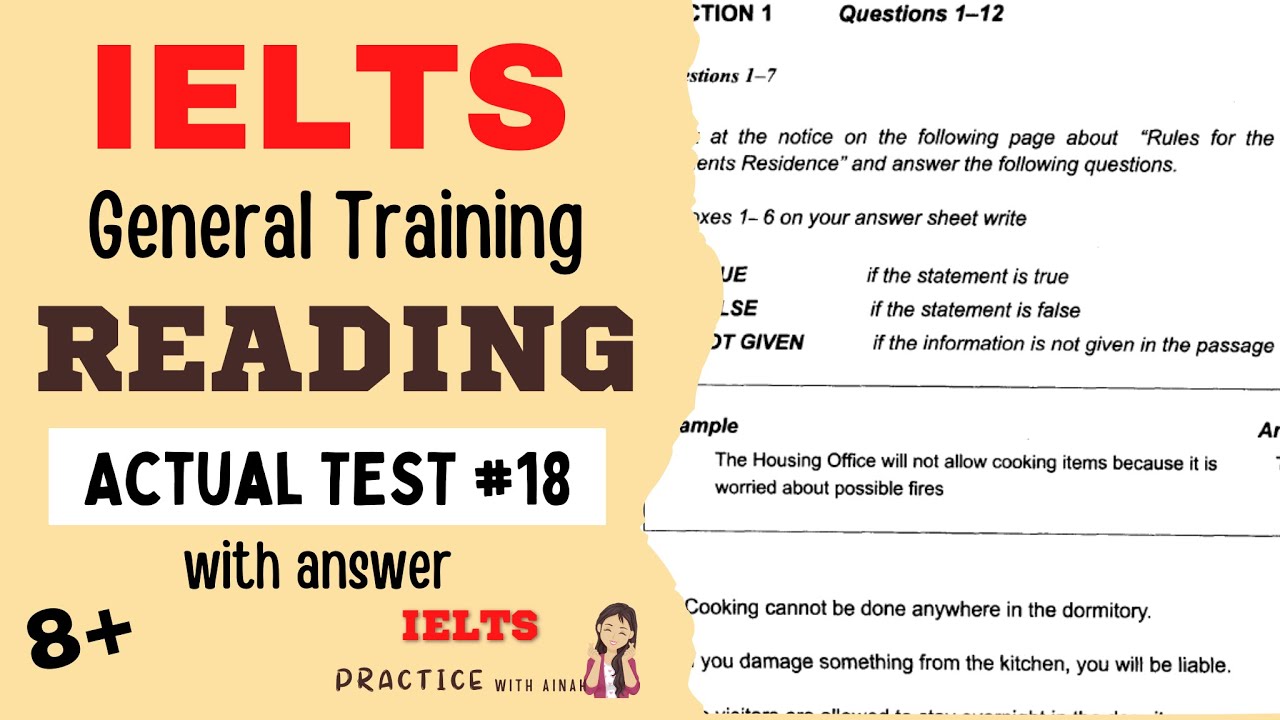 IELTS GT READING MODULE - General Training with answer sheet | Band 7+ | IELTS Practice with Ainah
