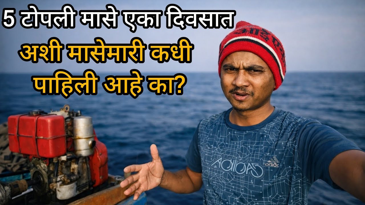 अशी मासेमारी कधी पाहिली आहे का? 🎣 5 टोपली मासे एका दिवसात!