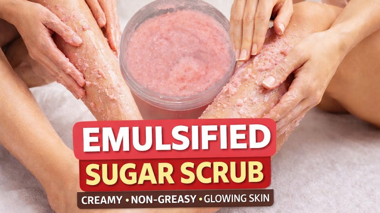 Creamy Rosehip Glow Sugar Scrub  | Non-Greasy • Gentle Exfoliation • Glowing Skin