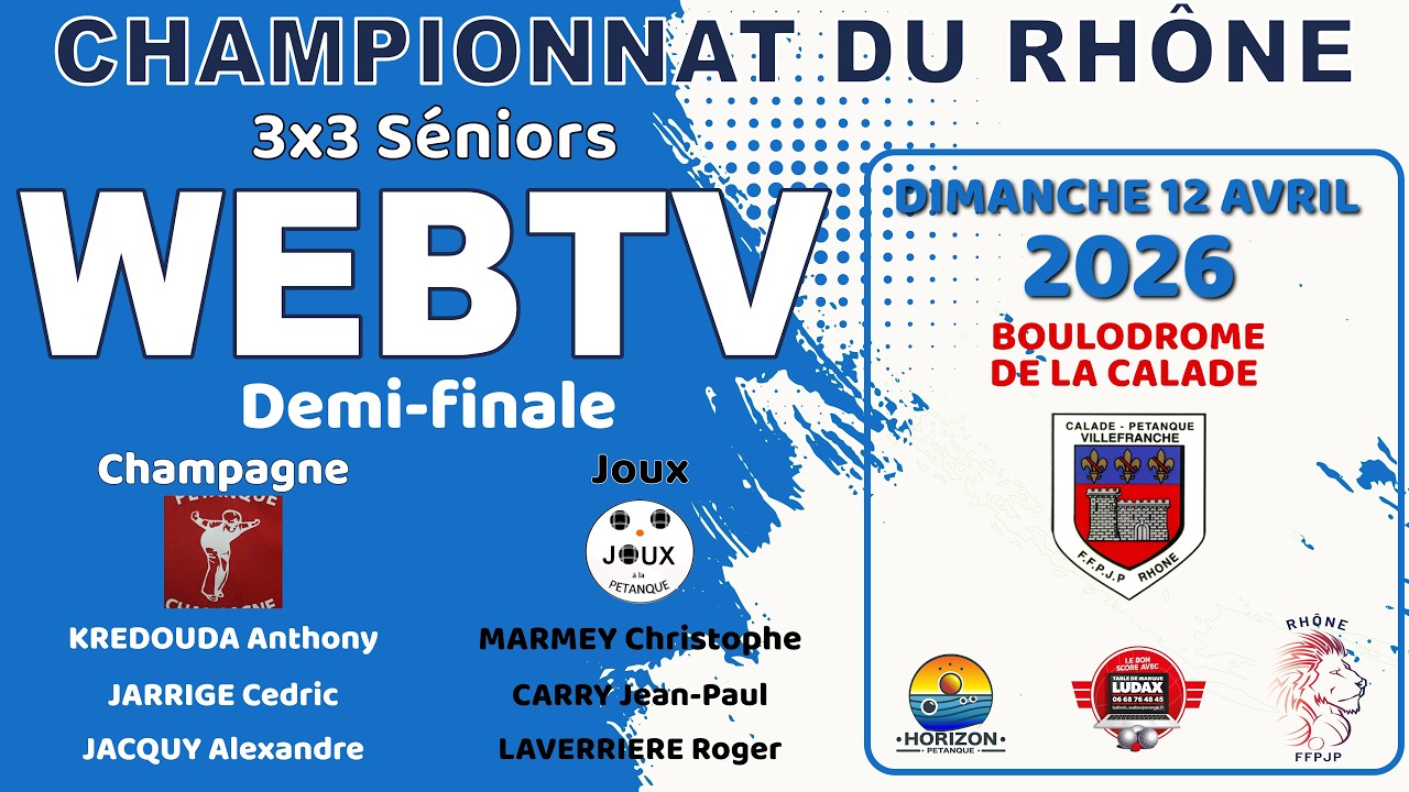 LIVE &ndash; Championnat du Rh&ocirc;ne S&eacute;niors 3x3 &ndash; Demi-finale | Vaulx en Velin |2026