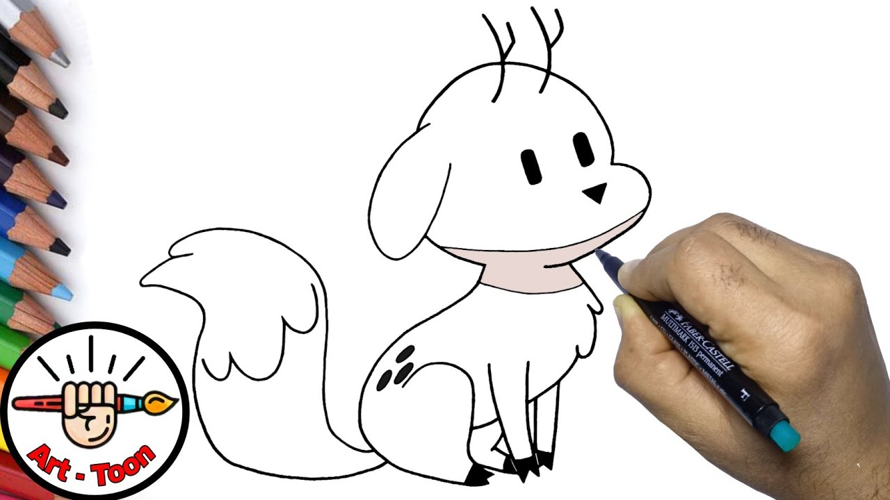 how to draw Twig from Hilda step by step easy