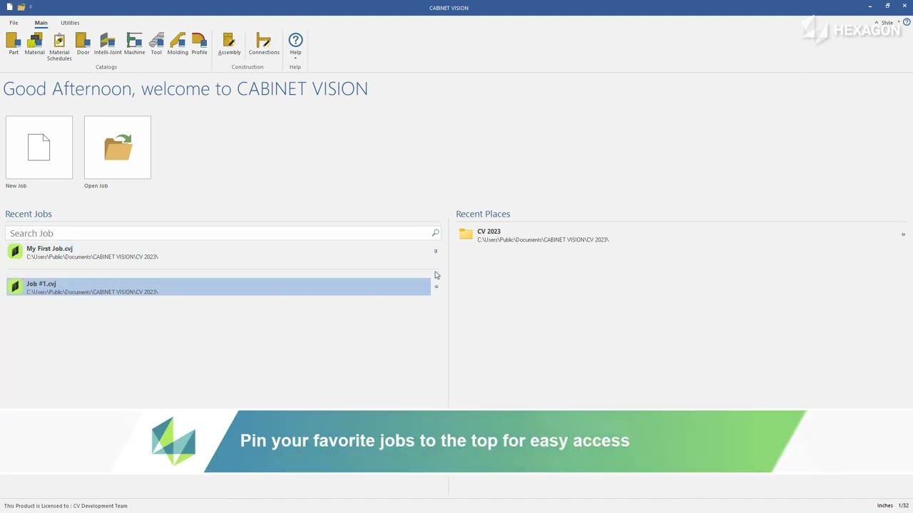 CABINET VISION 2023 - What's New: Video Welcome Screen
