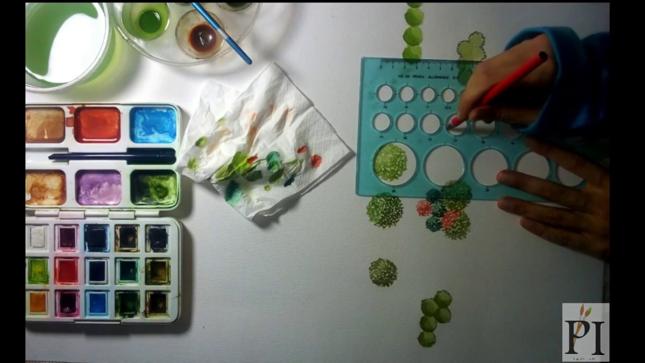 كورس الاظهار بالالوان المائية - الحلقة الاولى (part 2 ) watercolor presentation course -episode 1