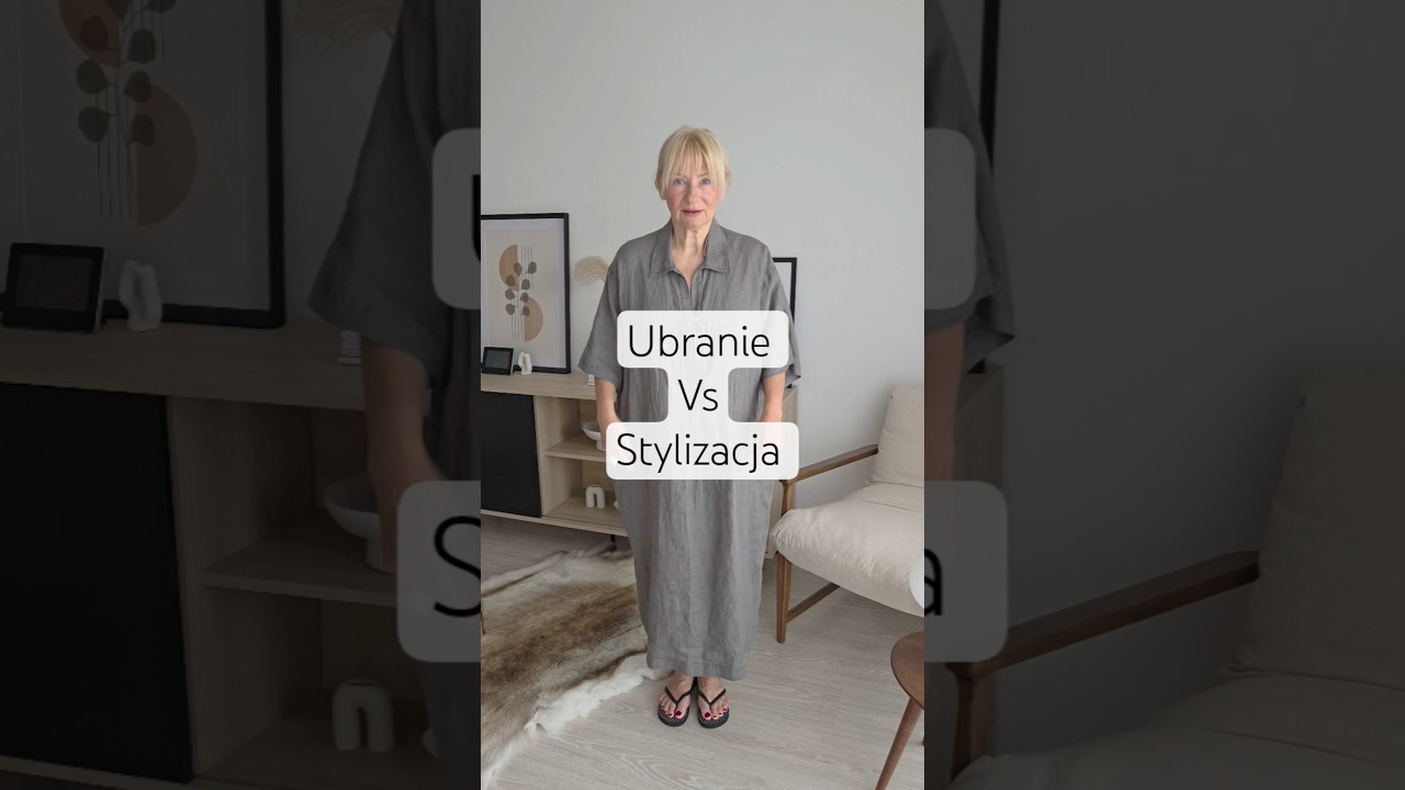⏭️ ubranie vs stylizacja lniana szara sukienka #szafiarkadorka lato #outfit #modadamska #fashion